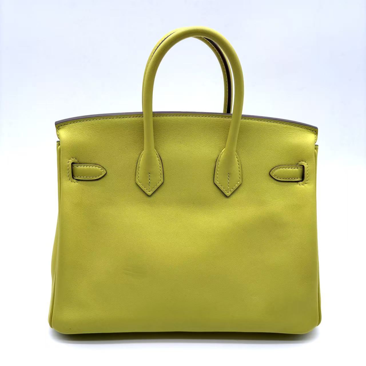 Birkin 25 Handbag Lime with Gold Hardware