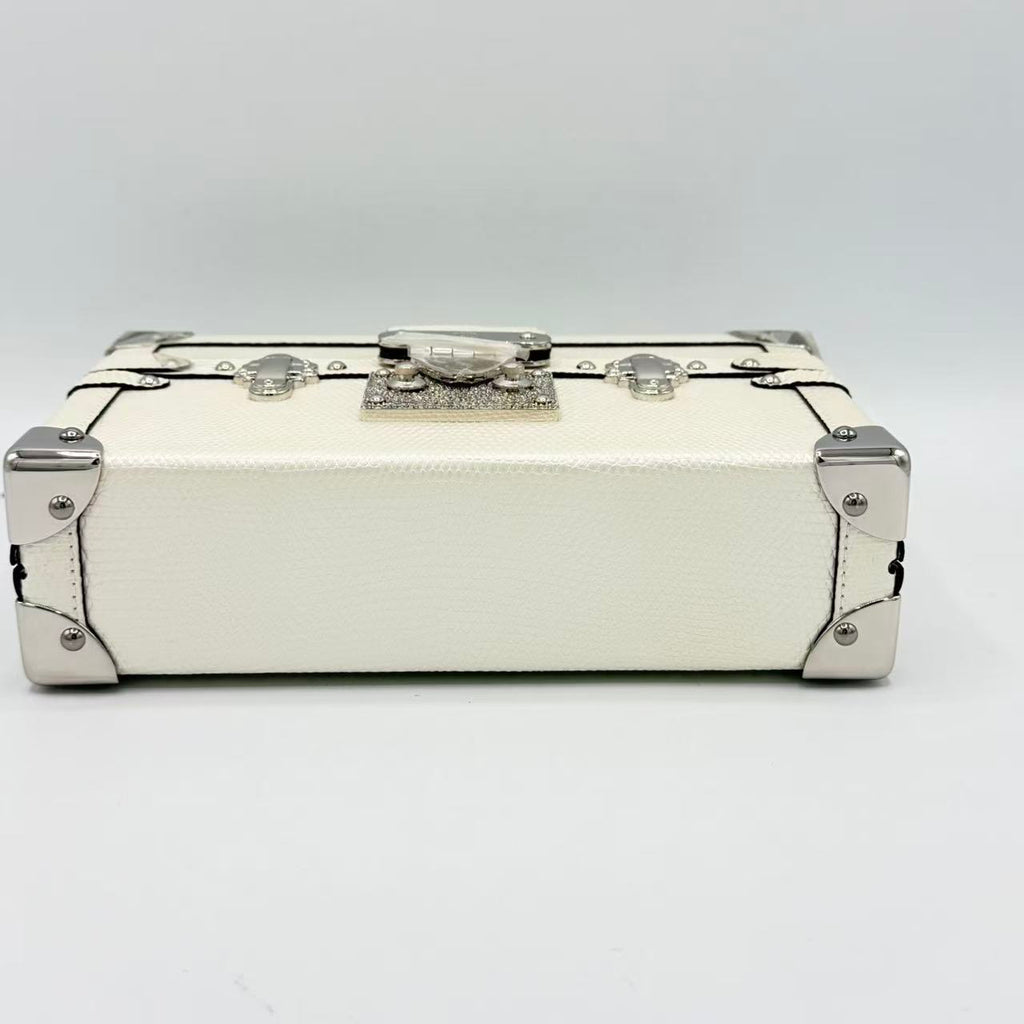 Strass Petite Malle Lizard White