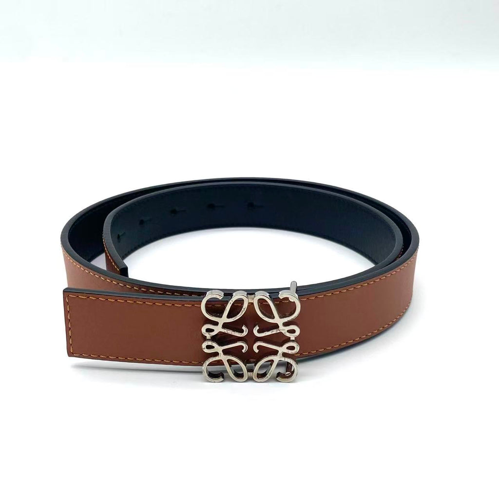 Anagram reversible leather belt