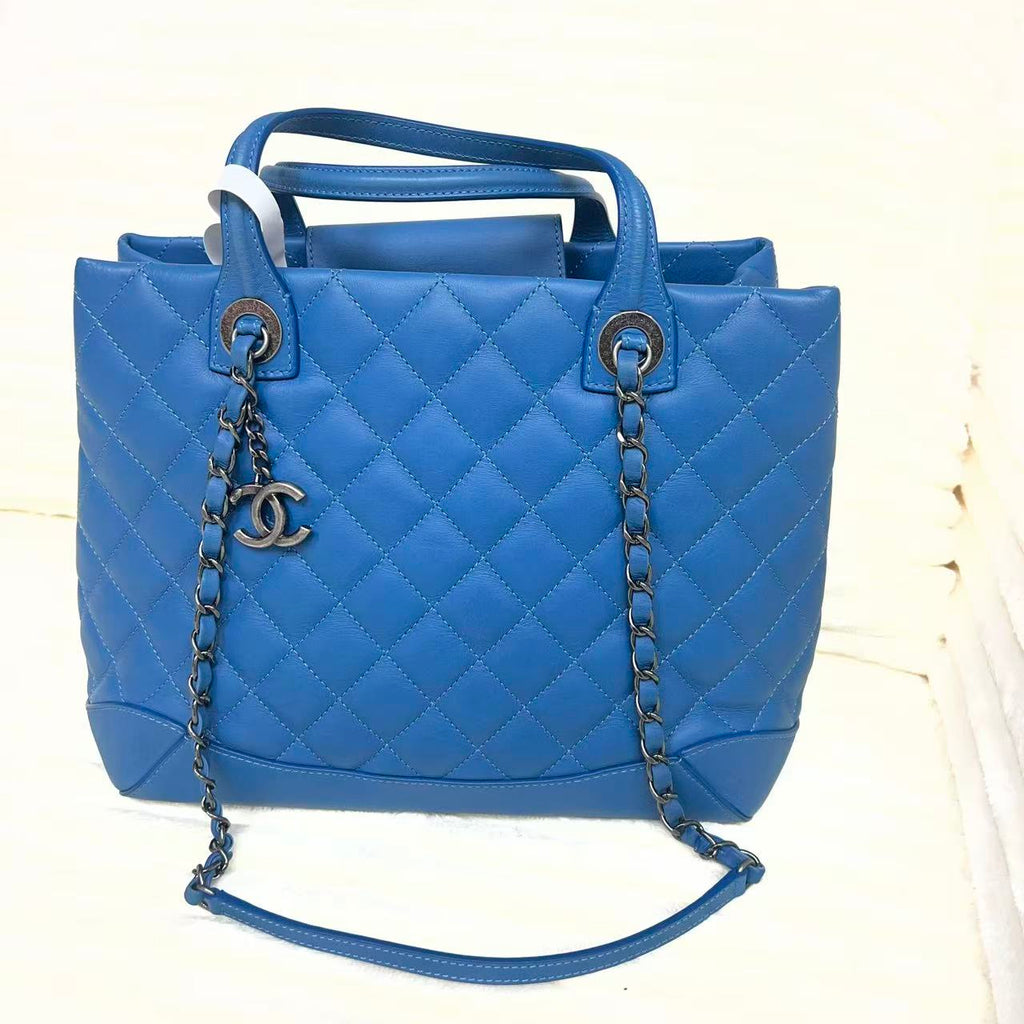 Easy Shopping Tote Quilted Calfskin Small