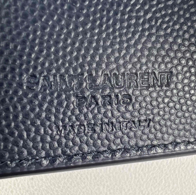 Saint Laurent Paris East/West Wallet in Grain de Poudre Embossed Leather W23514