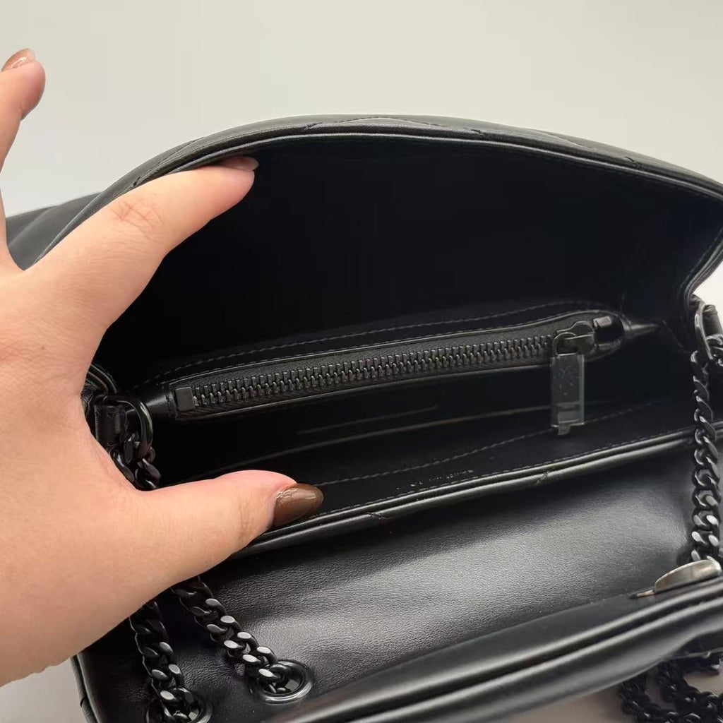 Loulou Shoulder Bag Matelasse Chevron Leather