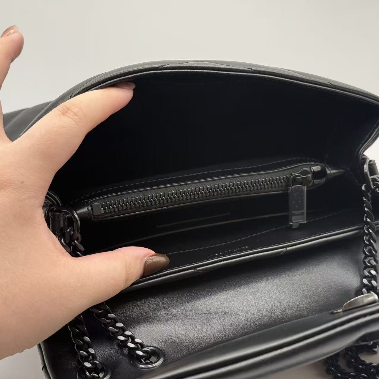 Loulou Shoulder Bag Matelasse Chevron Leather