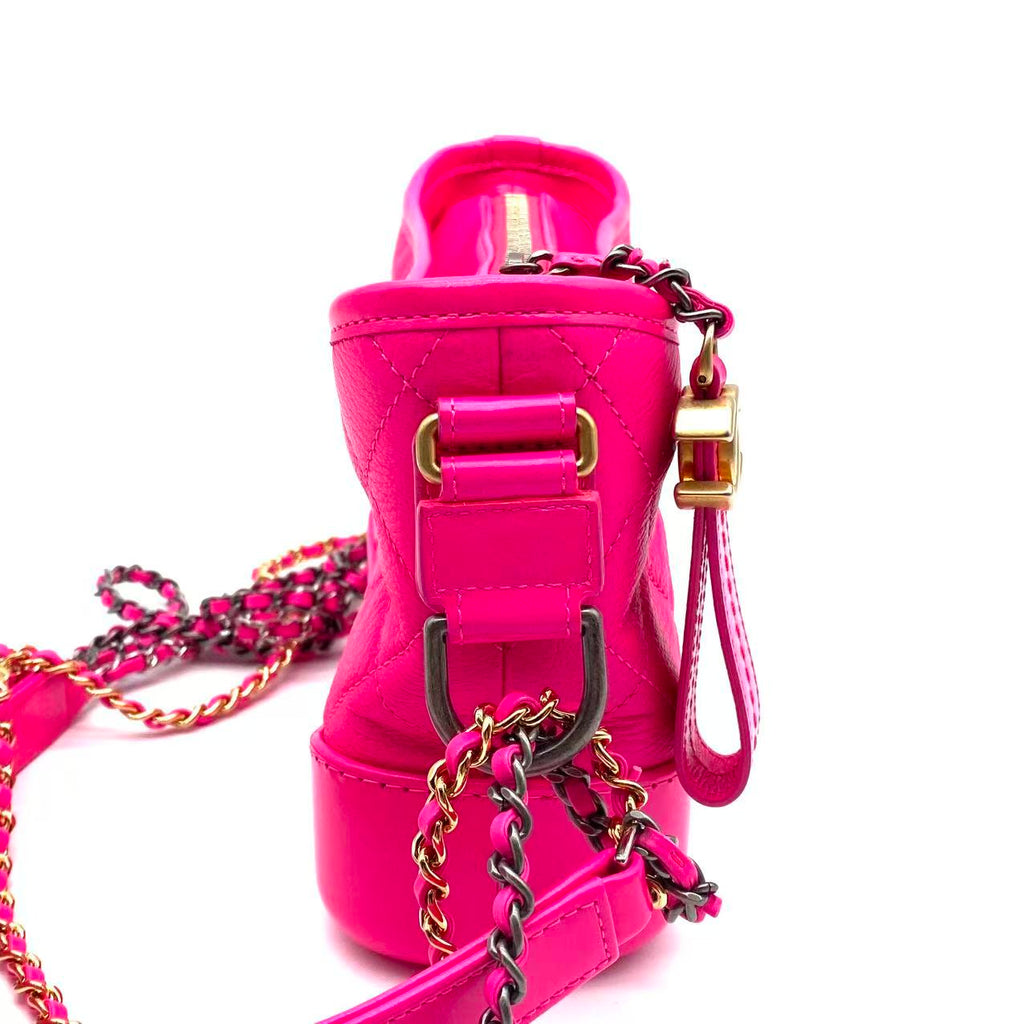 Gabrielle Hobo Quilted Goatskin and Patent Small
