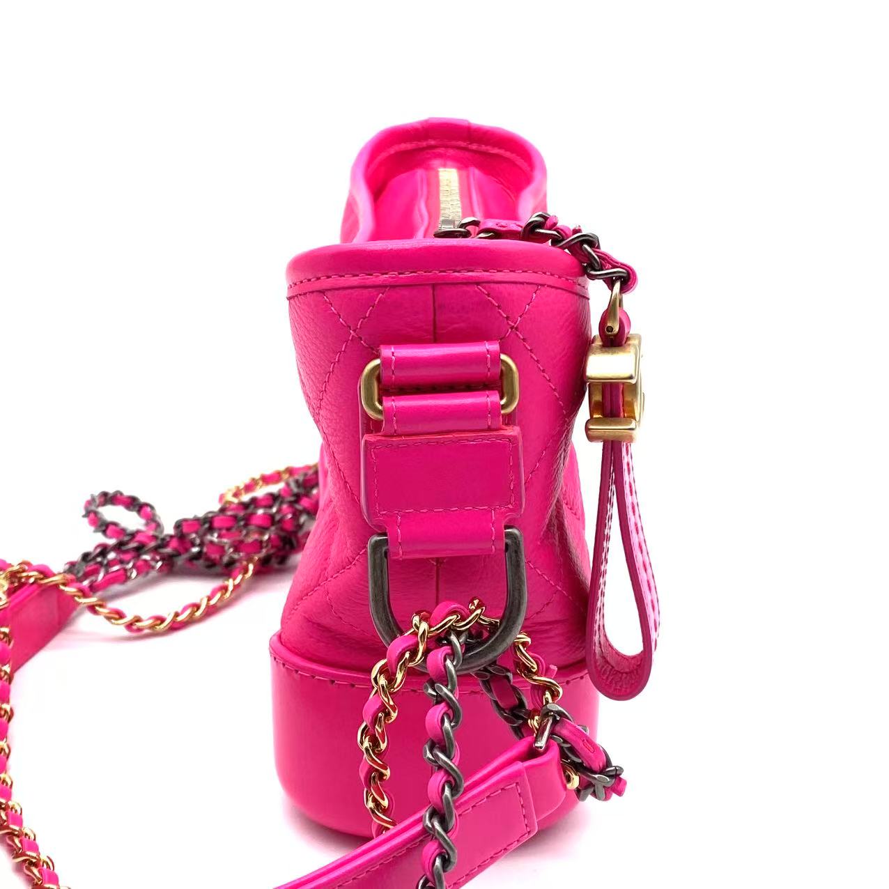 Gabrielle Hobo Quilted Goatskin and Patent Small