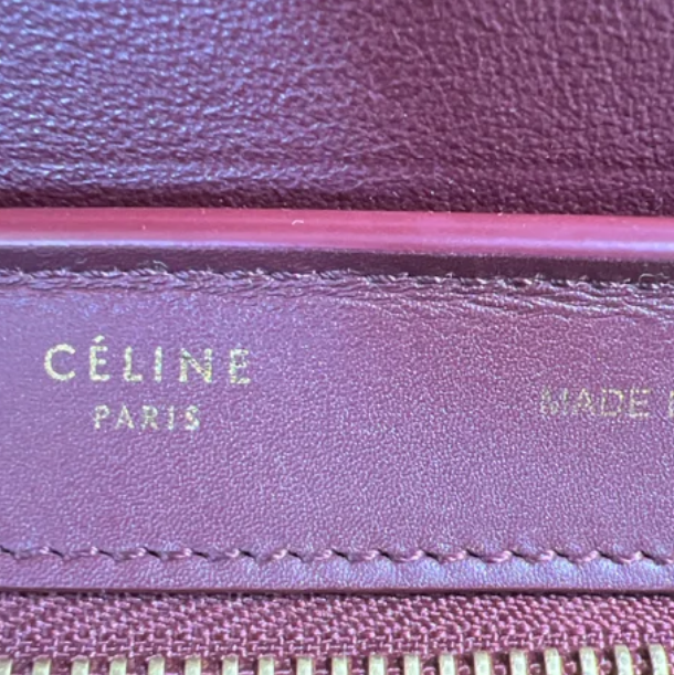 Satin Baby Grained Calfskin Small Tri-Color Trapeze Carmin B24212