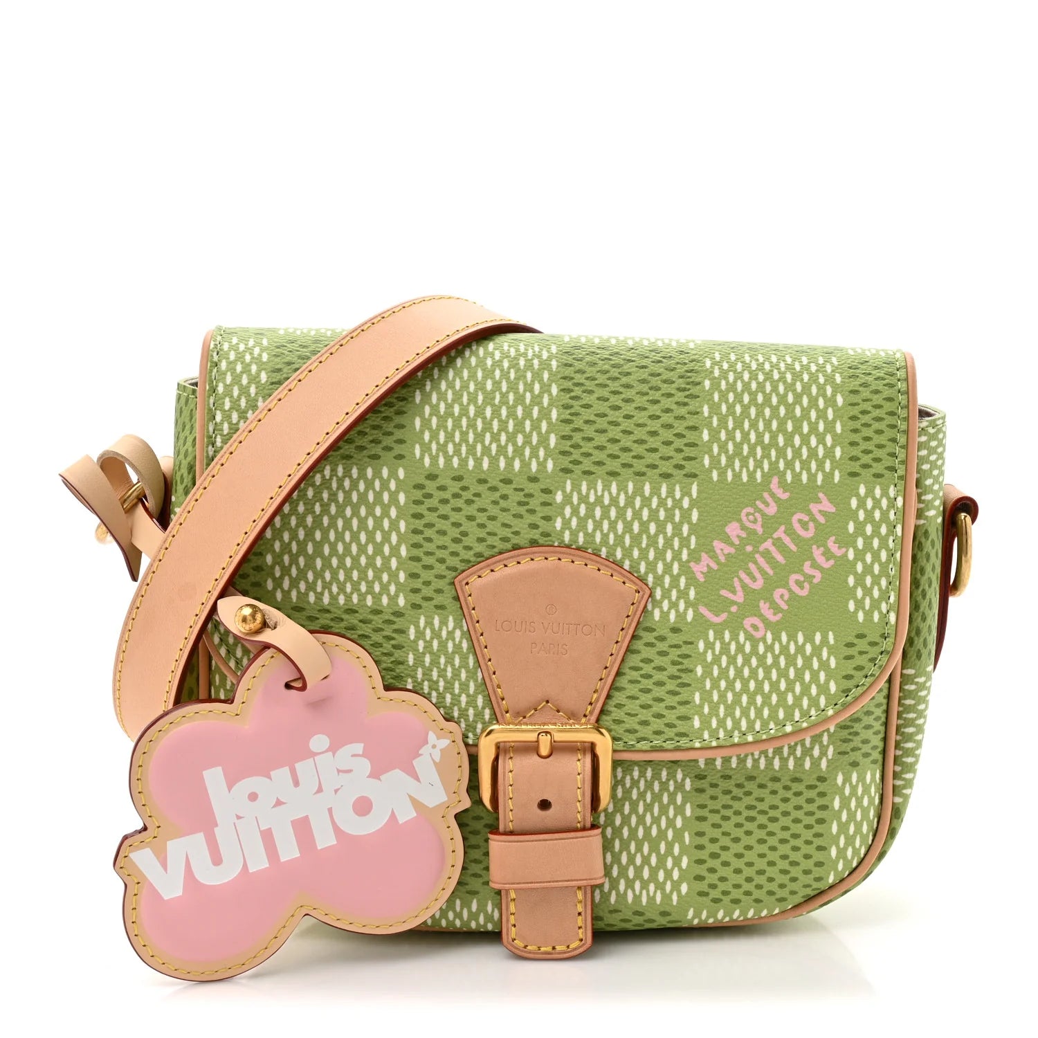 Louis Vuitton Damier Golf Montsouris Messenger PM Green twins LDJ4396