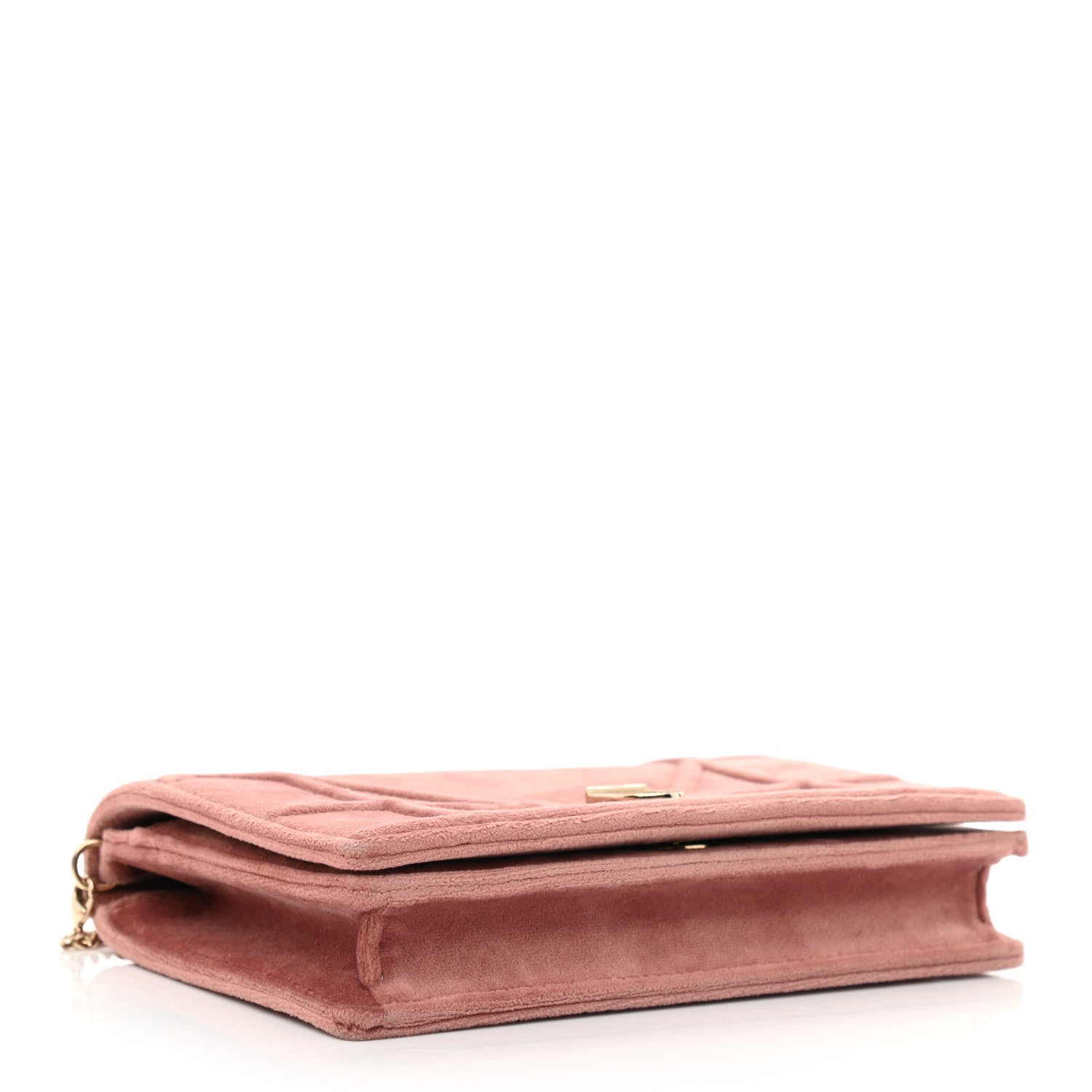 Velvet Diorama Wallet on Chain Pouch Pink twins
