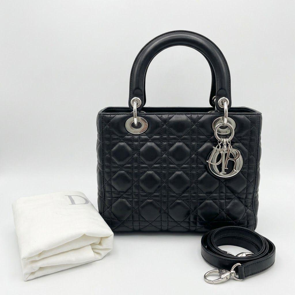 Lady Dior Bag Cannage Quilt Lambskin Medium Twins LDZ1249
