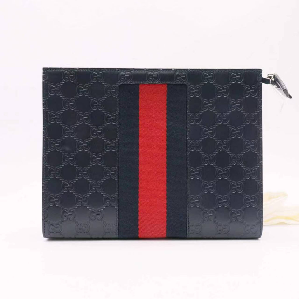 Gucci GG Calfskin New Web Cosmetic Case Twins LDJ5235