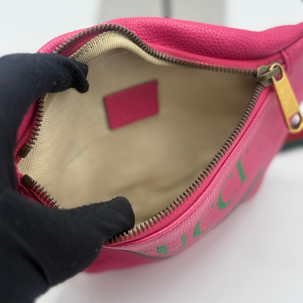 Logo Belt Bag Printed Leather Small