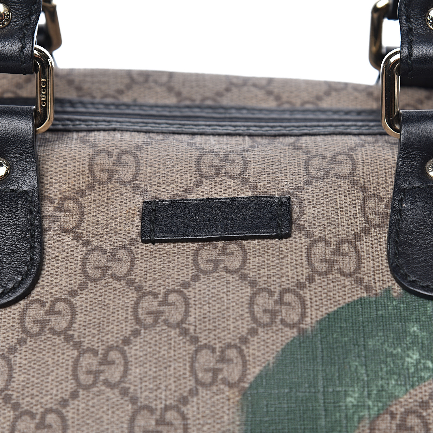 Flag Boston Bag GG Coated Canvas Medium Twins