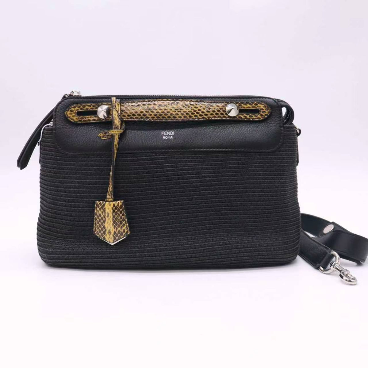 Fendi Tobacco Zucca Embossed Leather Chef Hobo Fendi Twins LDZ1135
