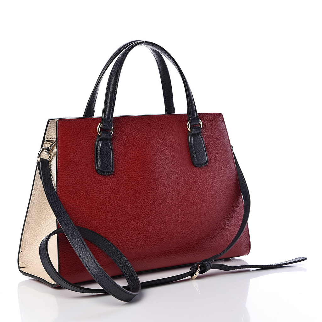 Soho Convertible Top Handle Satchel Leather Medium Twins