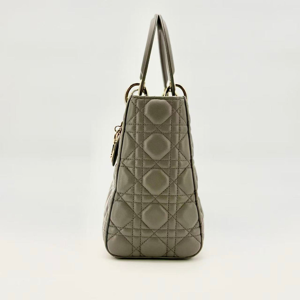 Lady Dior Bag Cannage Quilt Lambskin Medium