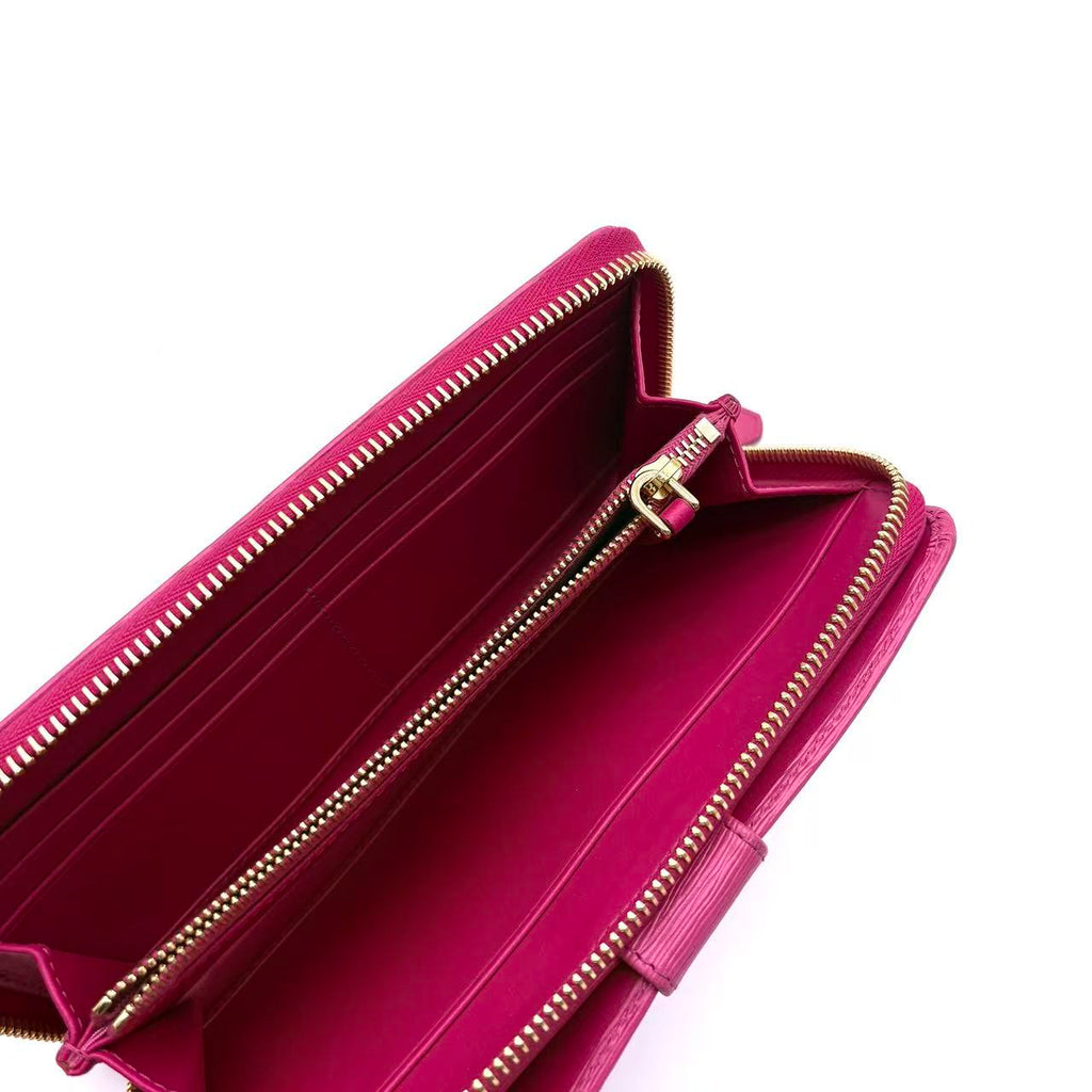 Saffiano leather Pink Leather wallet