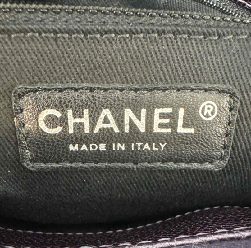 Chanel Purple Small Quilted Iridescent Caviar Chic Shopping Tote B24550