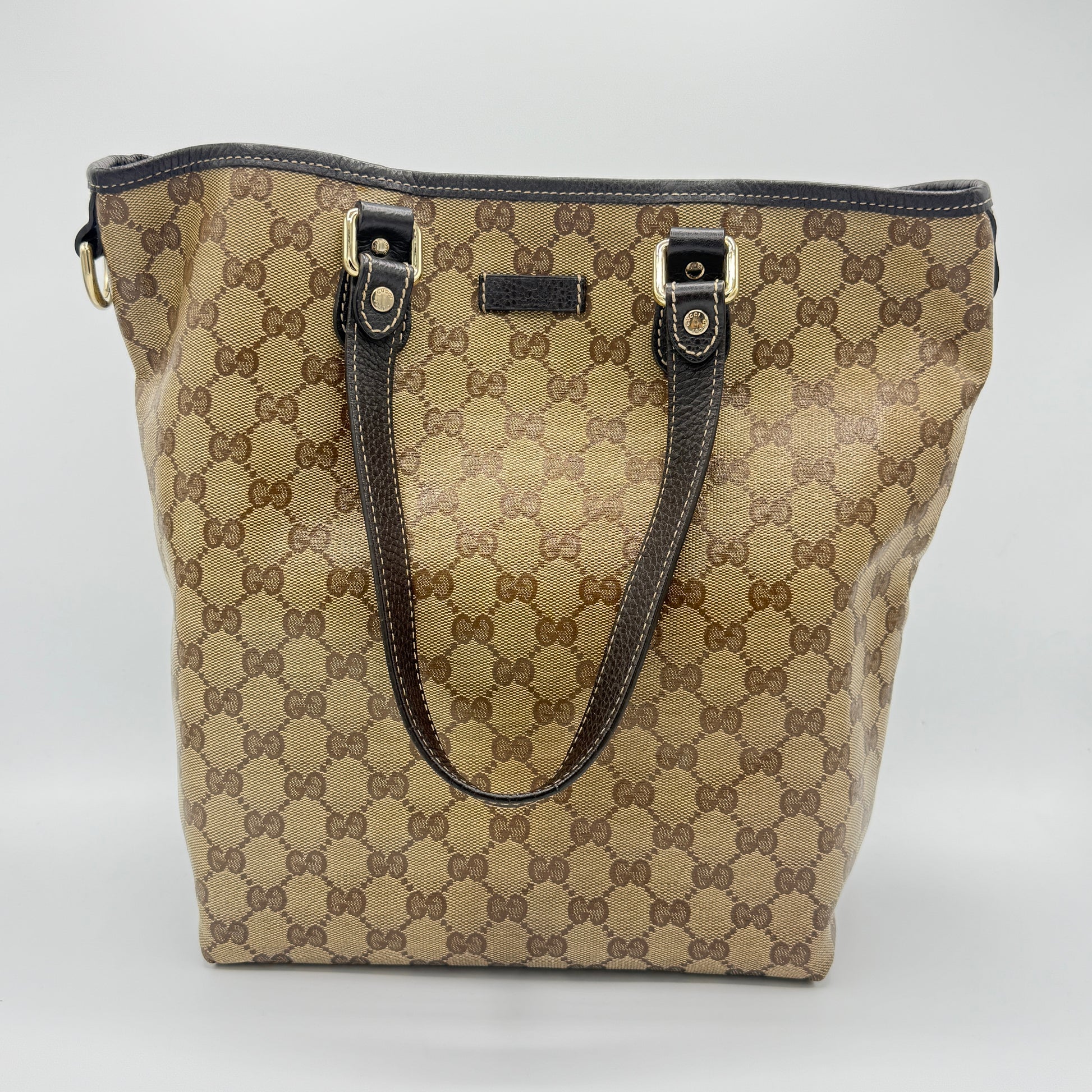 Crystal Monogram Joy Tote Dark Brown