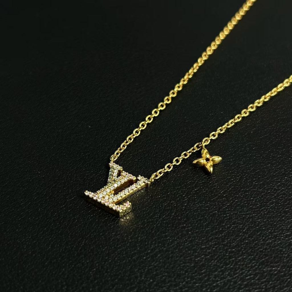 Iconic Pendant Necklace Gold Twins LDJ4056