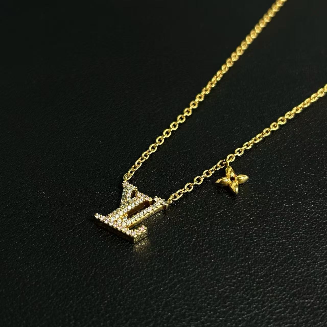 Iconic Pendant Necklace Gold Twins LDJ4056