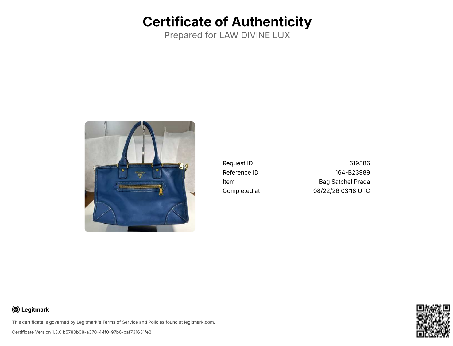 Prada Vitello Daino Zip Tote w/ Strap Twins B23989