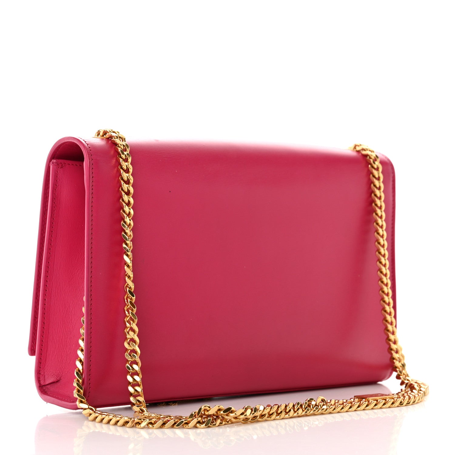 Smooth Calfskin Classic Monogram Kate Tassel Chain Wallet Pink Twins