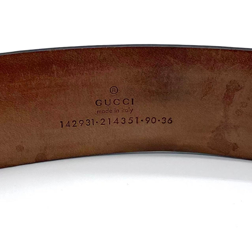 GG Canvas Canvas Belt  Brown