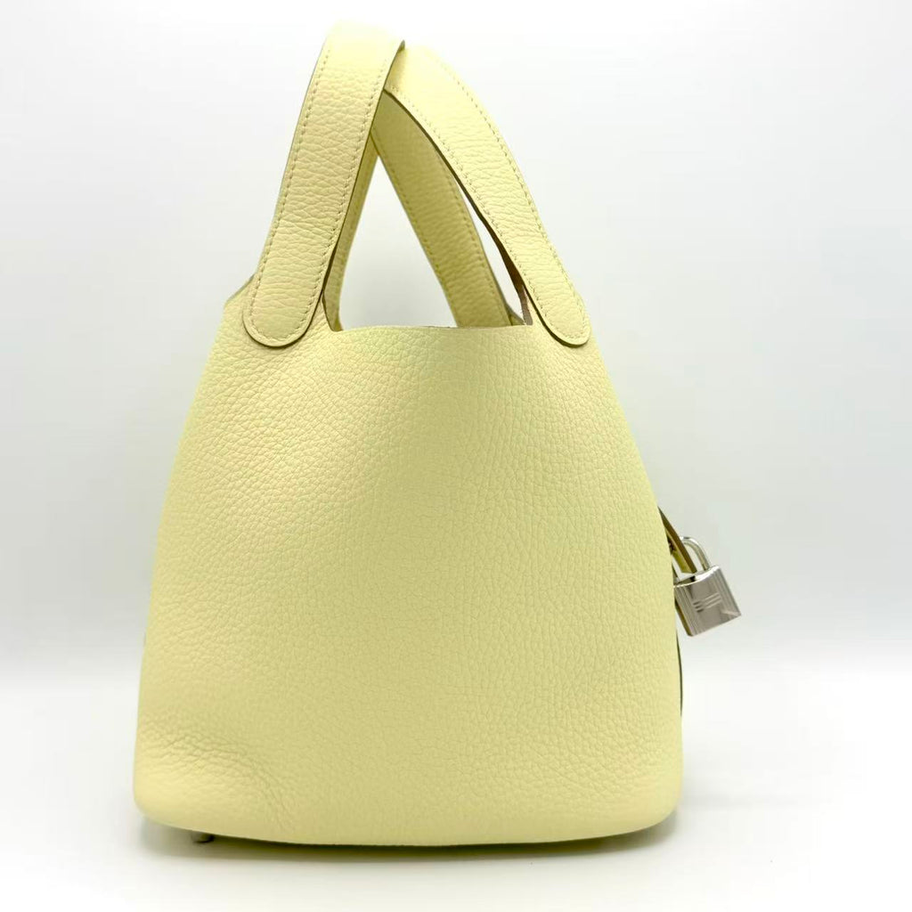 Picotin 18 Lock Bag Clemence Jaune Poussin