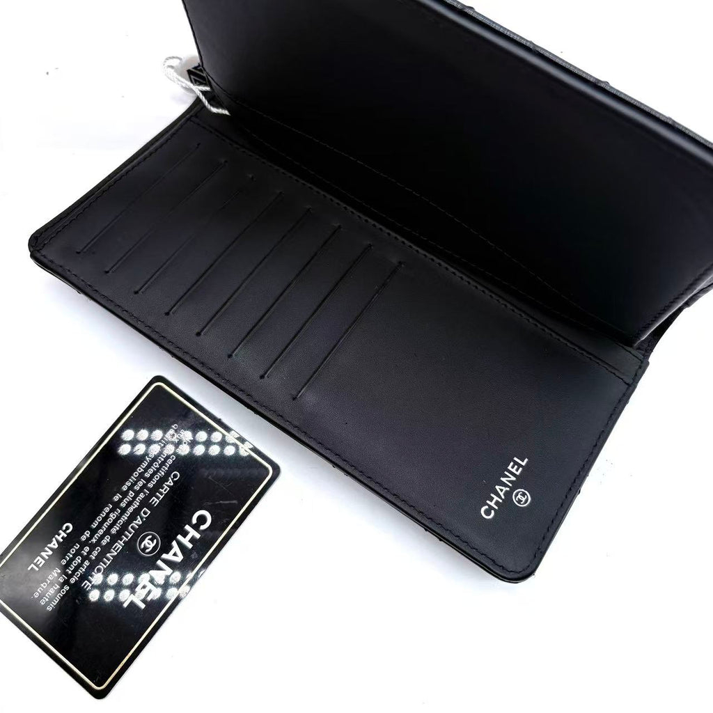 Quilted Patent Leather Wallet