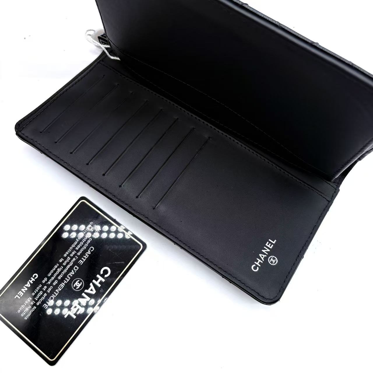 Quilted Patent Leather Wallet