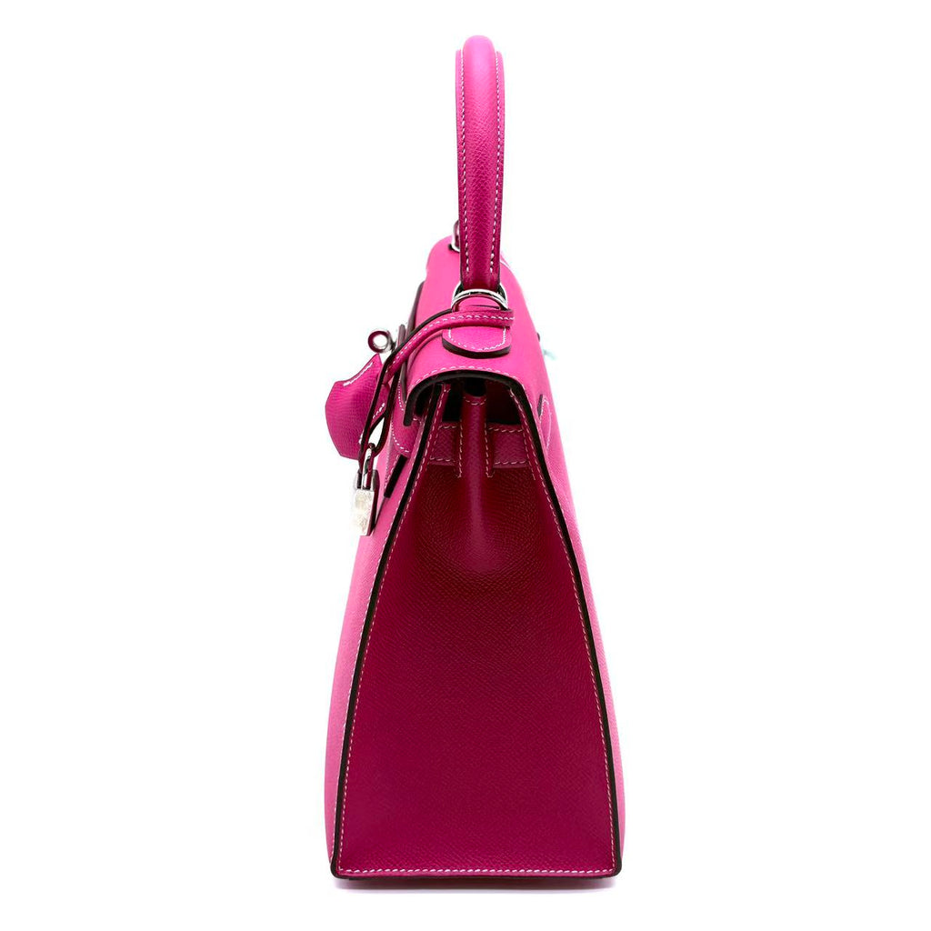 Kelly Handbag Rose Pourpre Epsom with Palladium Hardware 28