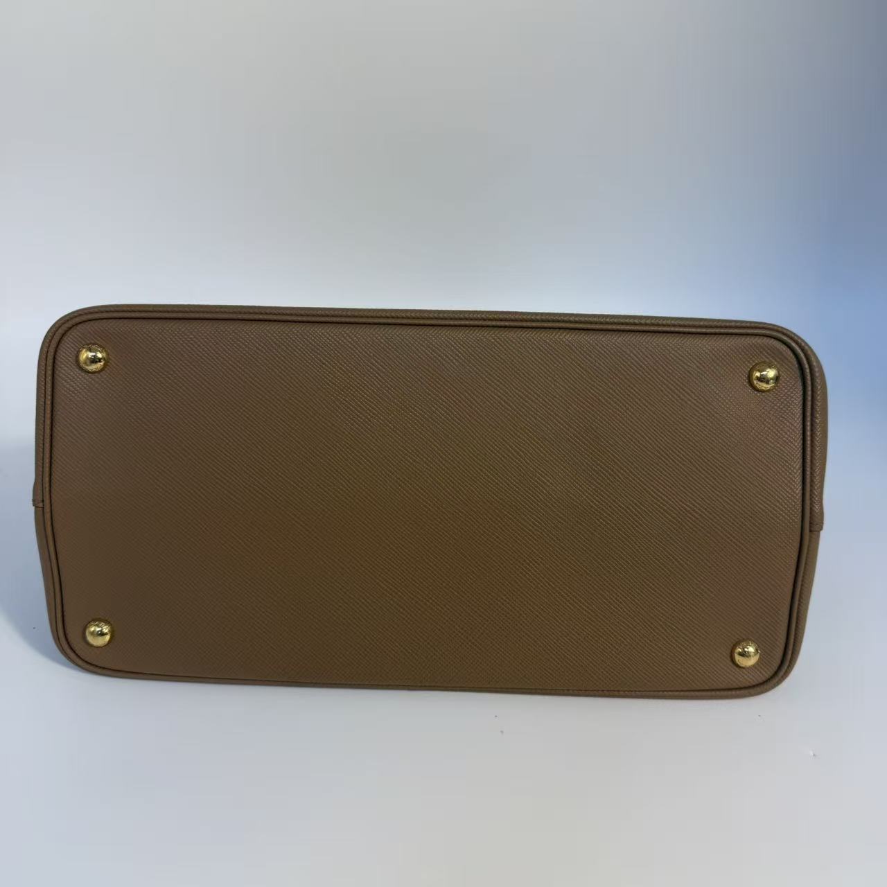 Saffiano Cuir Medium Double Bag Cannella Turchese twins