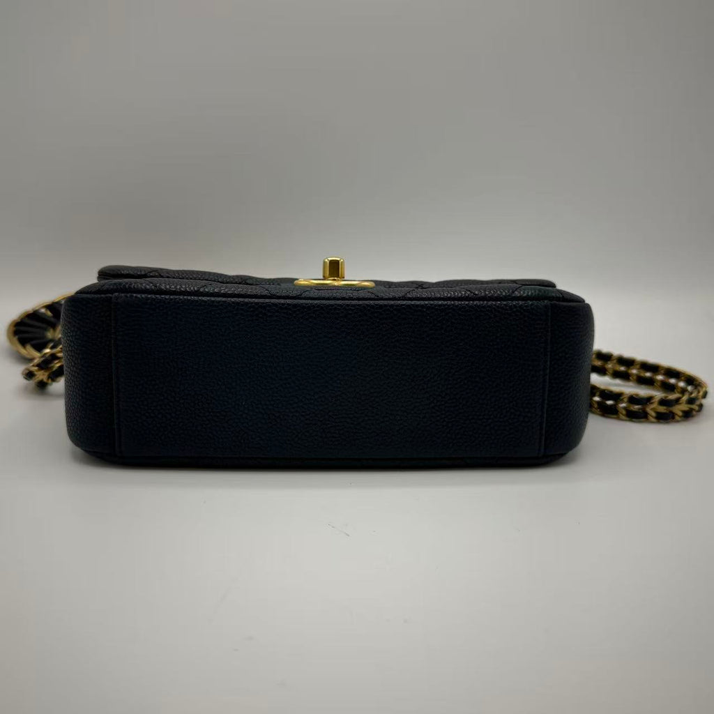 Chain Soul Flap Bag Quilted Caviar Mini