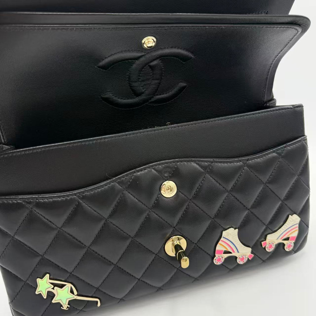 Hollywood Charms Classic Double Flap Bag Quilted Lambskin Medium