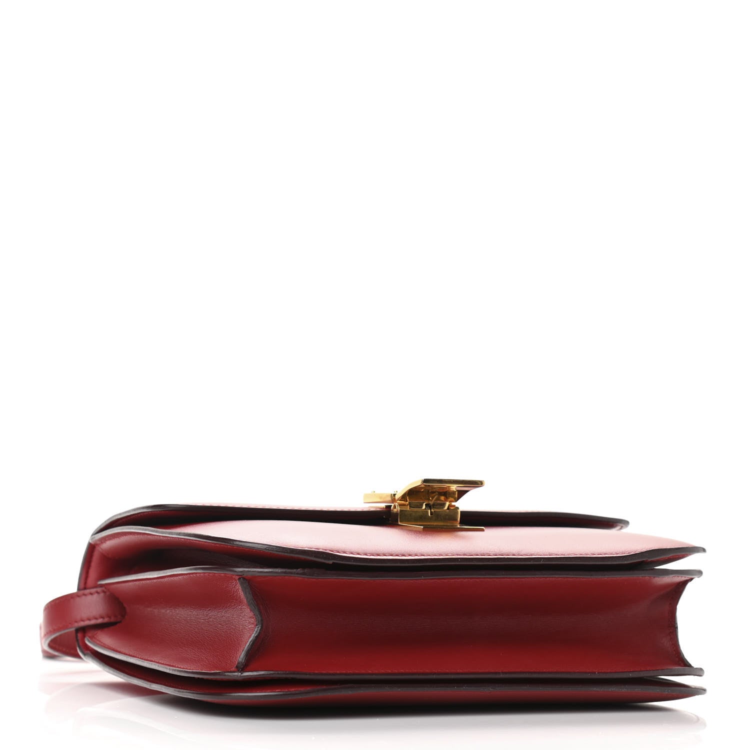 Box Calfskin Medium Classic Box Flap Bag Red twins