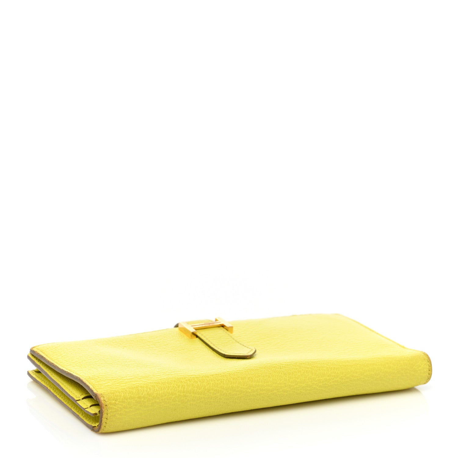 Chevre Mysore Bearn Gusset Wallet Lime - twins