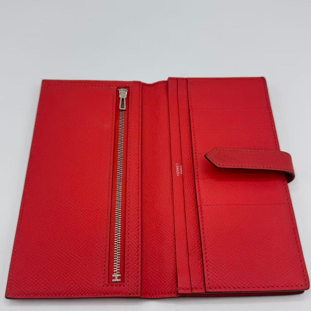 Bean Souffle Wallet Leather Red Auth