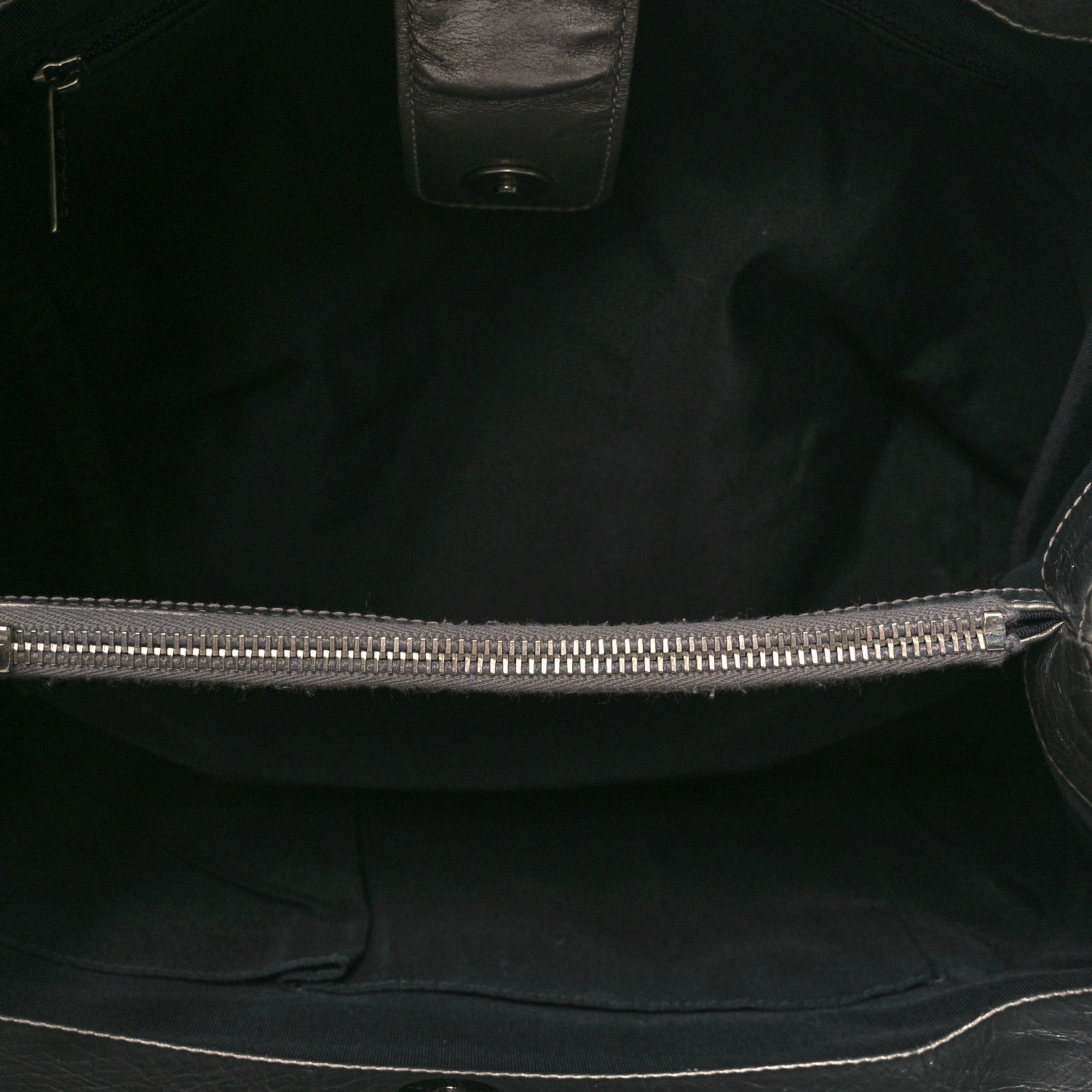 Metallic Calfskin Small Chain Me Tote Silver twins