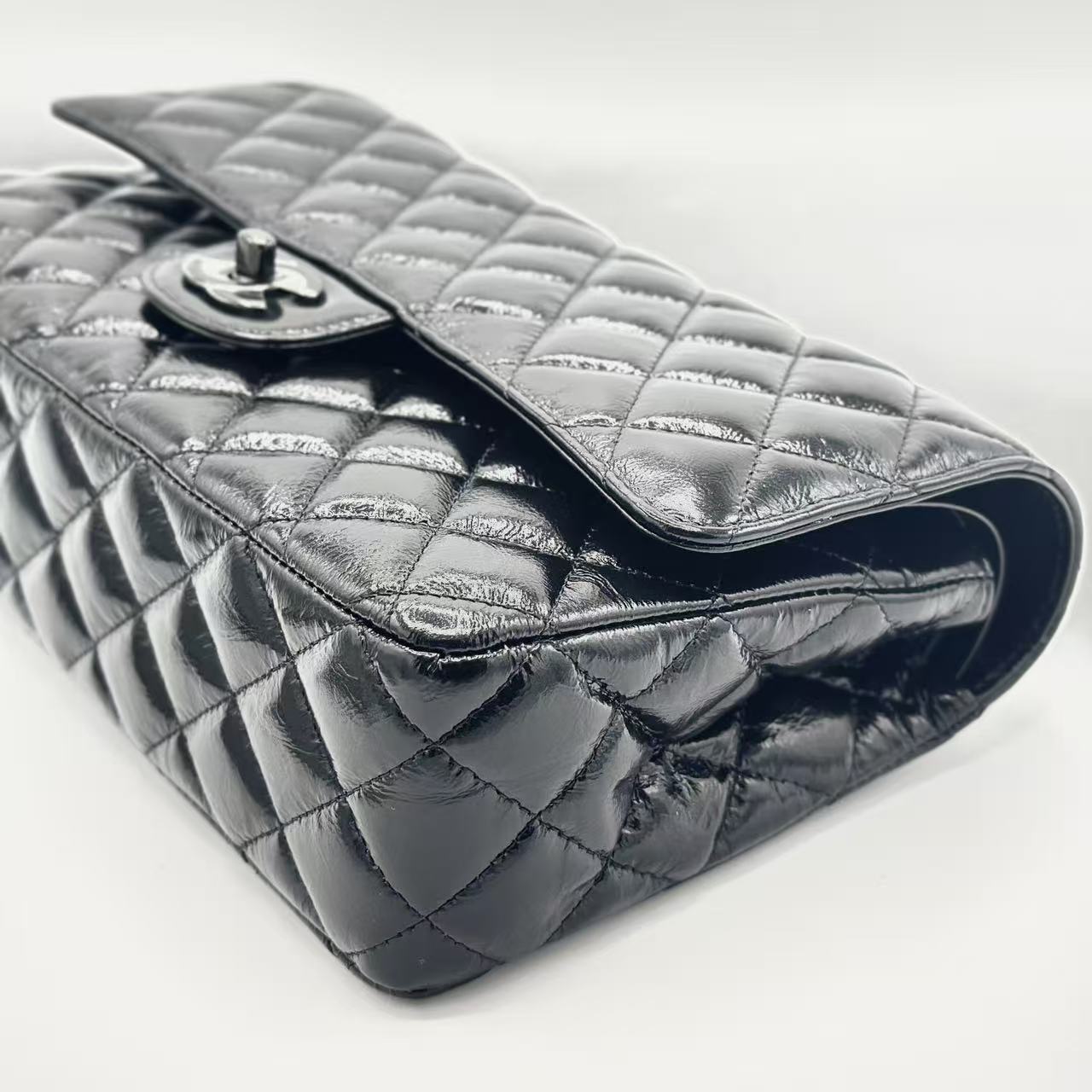 So Black Classic Medium Double Flap Bag