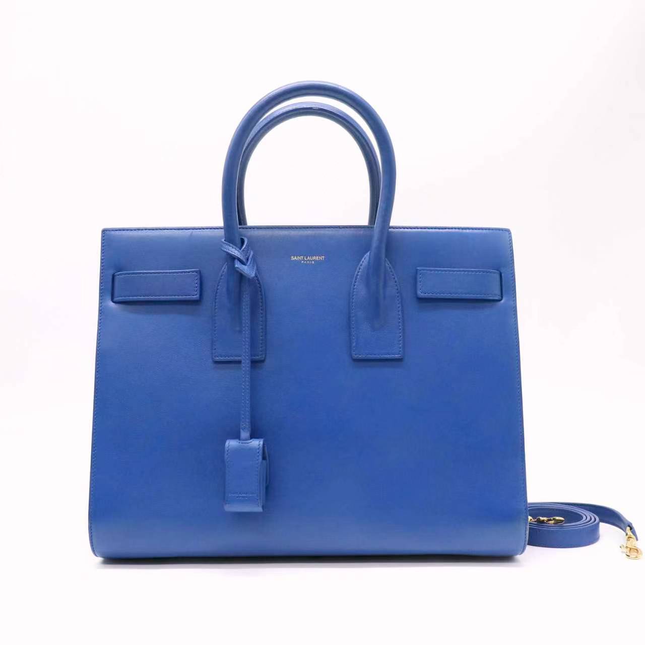 Saint Laurent Calfskin Sac De Jour Outremer twins LDZ751