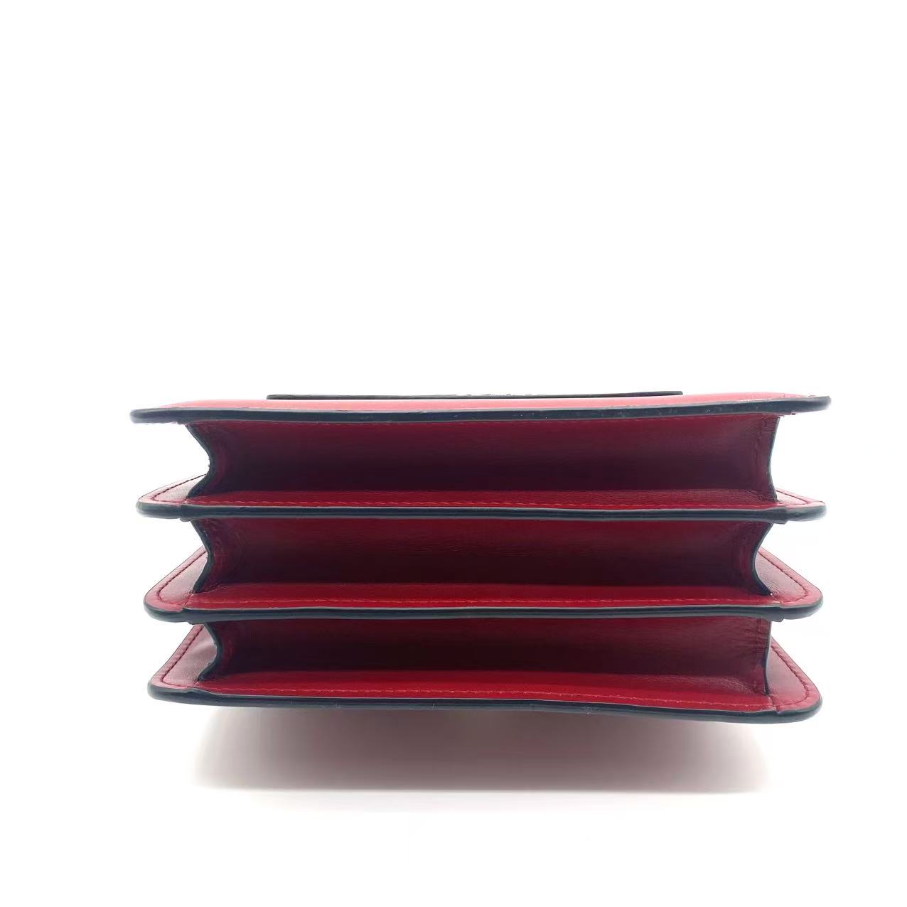 Serpenti Forever Small Leather Top Handle Crossbody Bag Burgundy