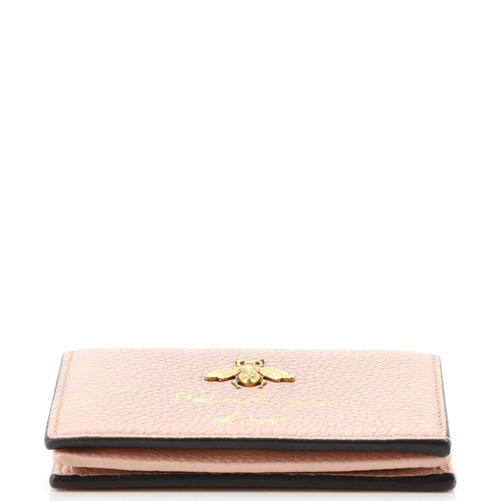 Animalier Flap Card Case Leather Wallet Twins