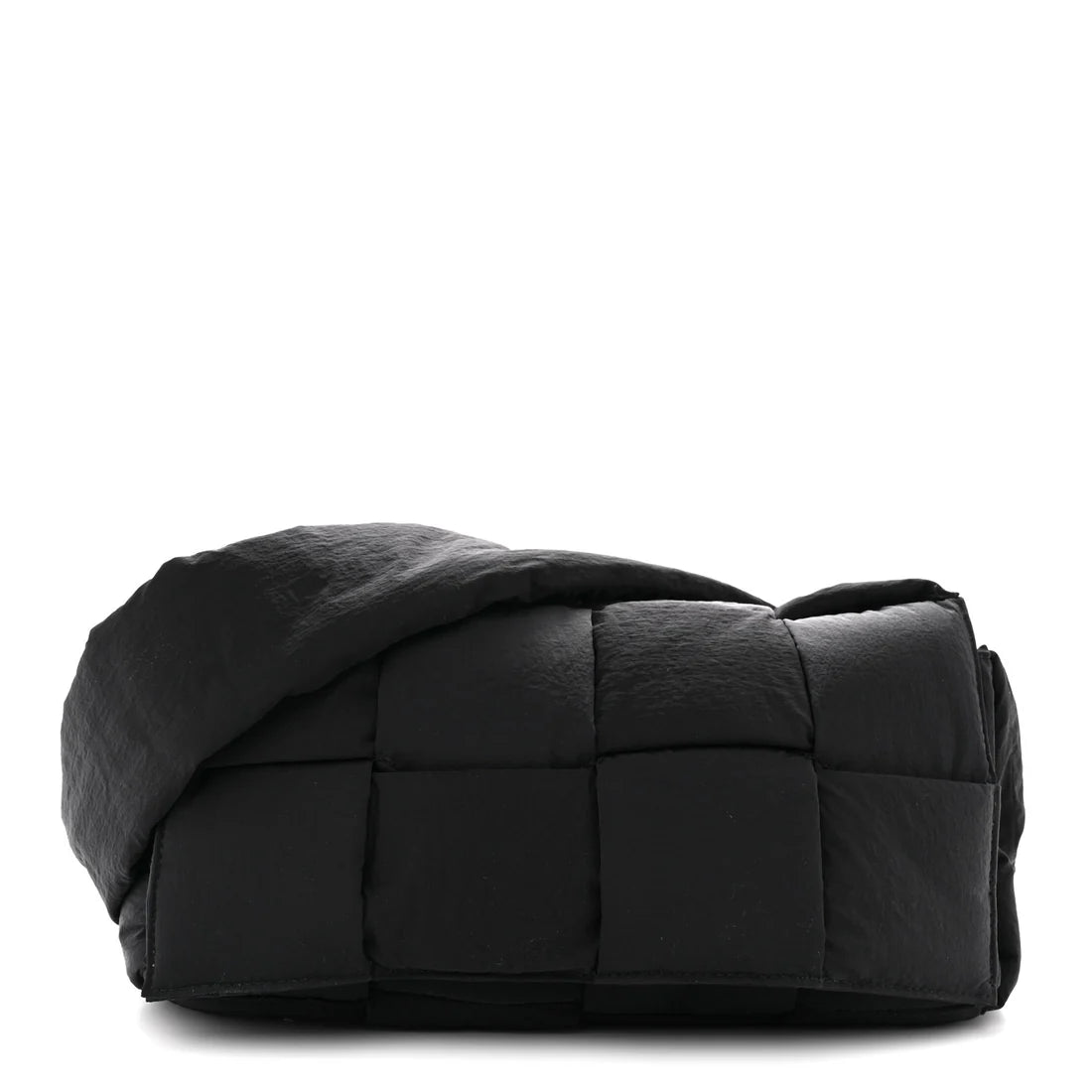 Bottega Veneta Nylon Intrecciato Padded Tech Cassette Bag Black Twins LDJ5948