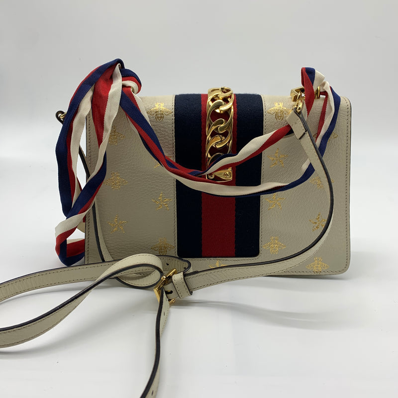 Gucci Sylvie Bee Star Leather Bag