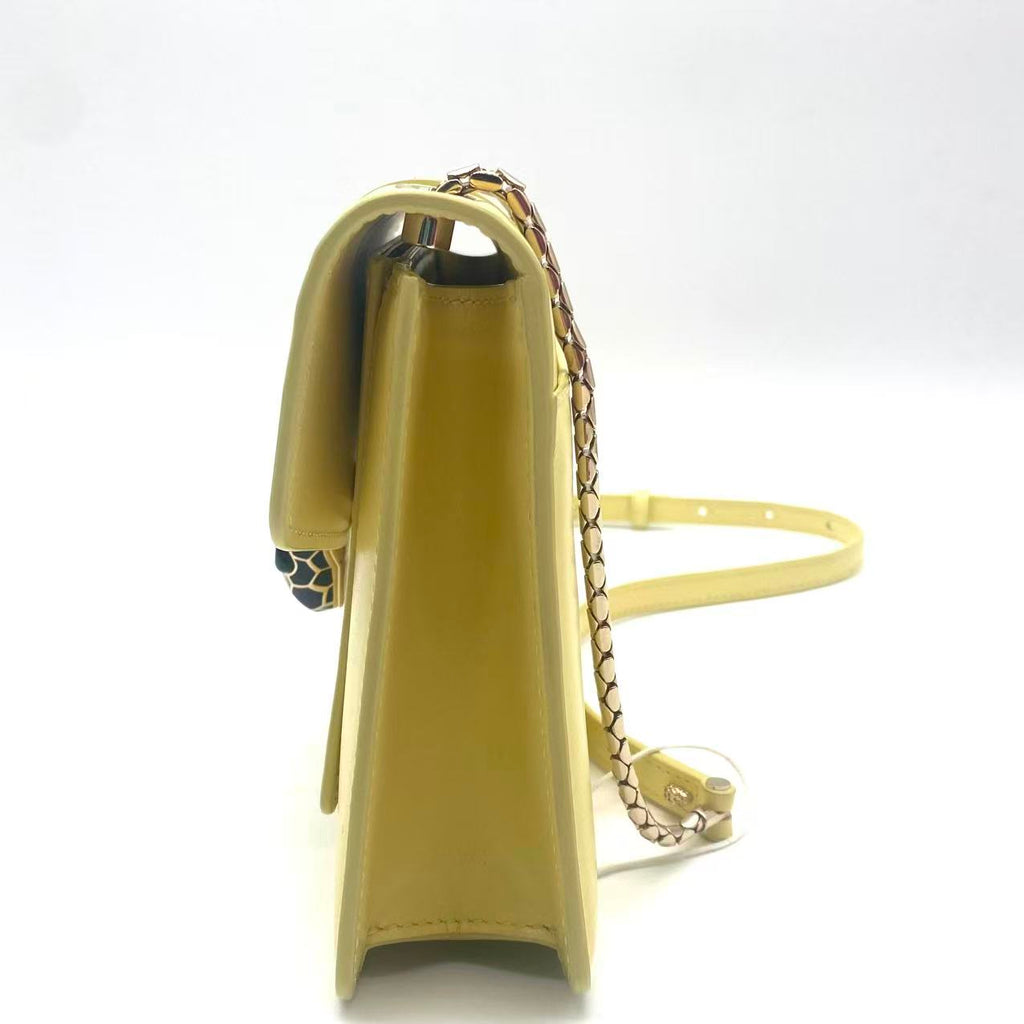 Calfskin Serpenti Forever Shoulder Bag Yellow