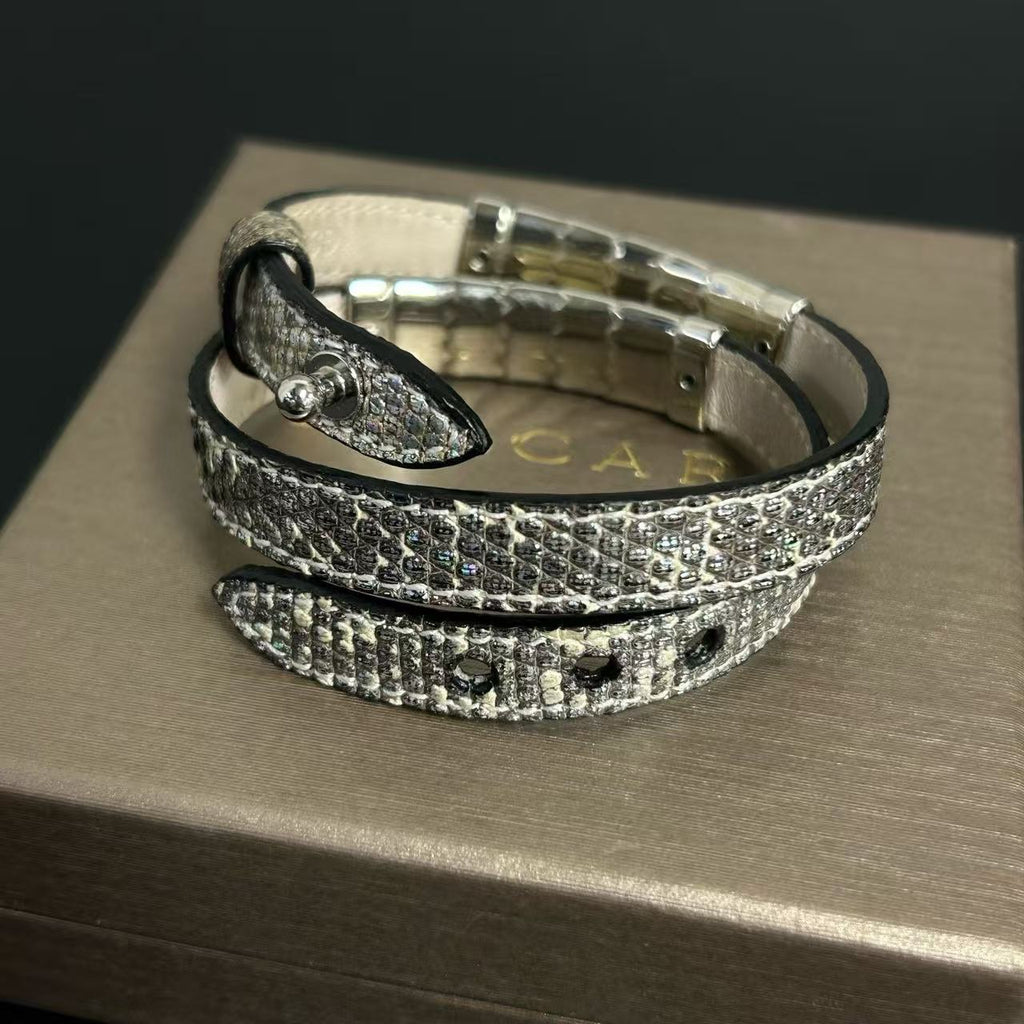 Serpenti Forever Double Wrap Bracelet Leather Twins LDJ4173