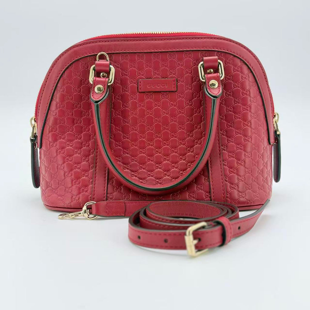 Convertible Dome Satchel Microguccissima Leather Mini