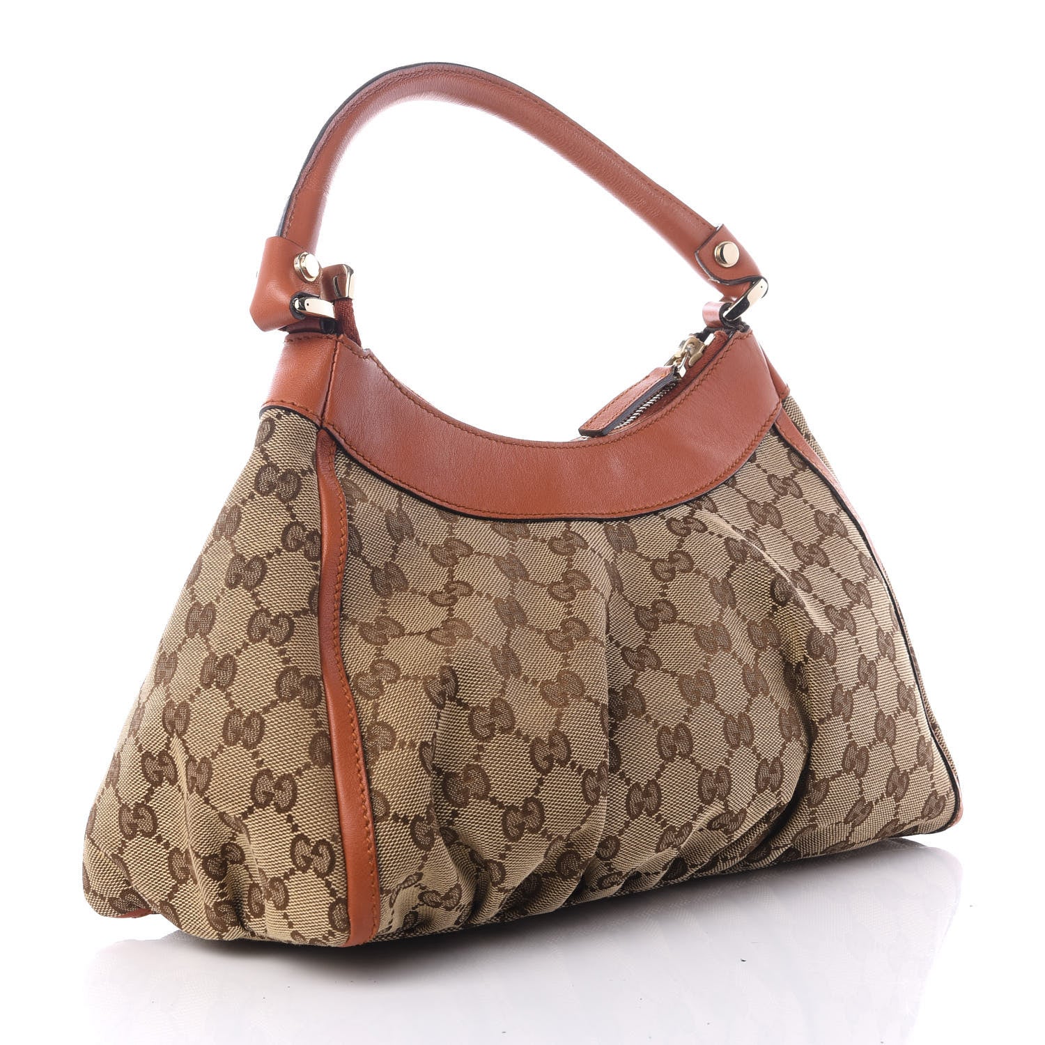 Monogram Medium D Gold Ring Hobo Orange