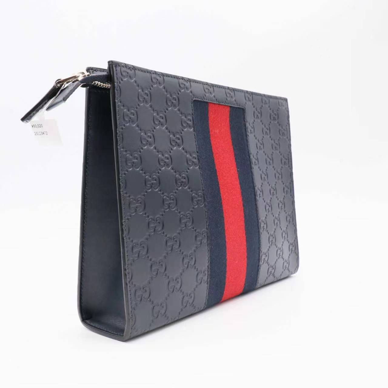 Gucci GG Calfskin New Web Cosmetic Case Twins LDJ5235
