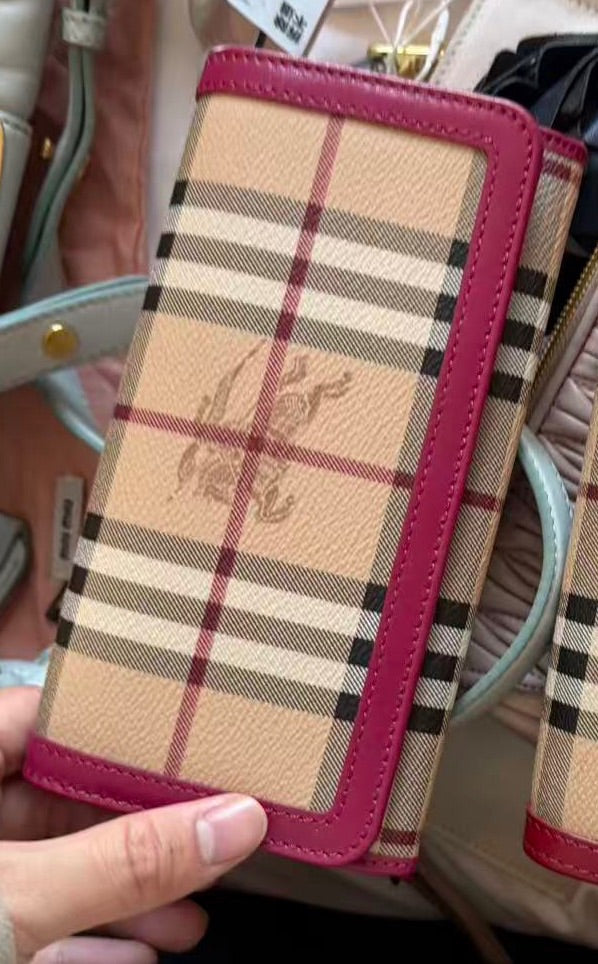 Burberry Haymarket Check Halton Continental Wallet Twins W23523